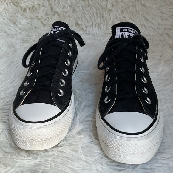 Converse Chuck Taylor All-Star Oxford Lift Platform Sneaker Canvas Black Women 6 - Picture 2 of 12